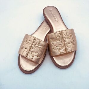 Rose Gold Tory Burch Ines Slides